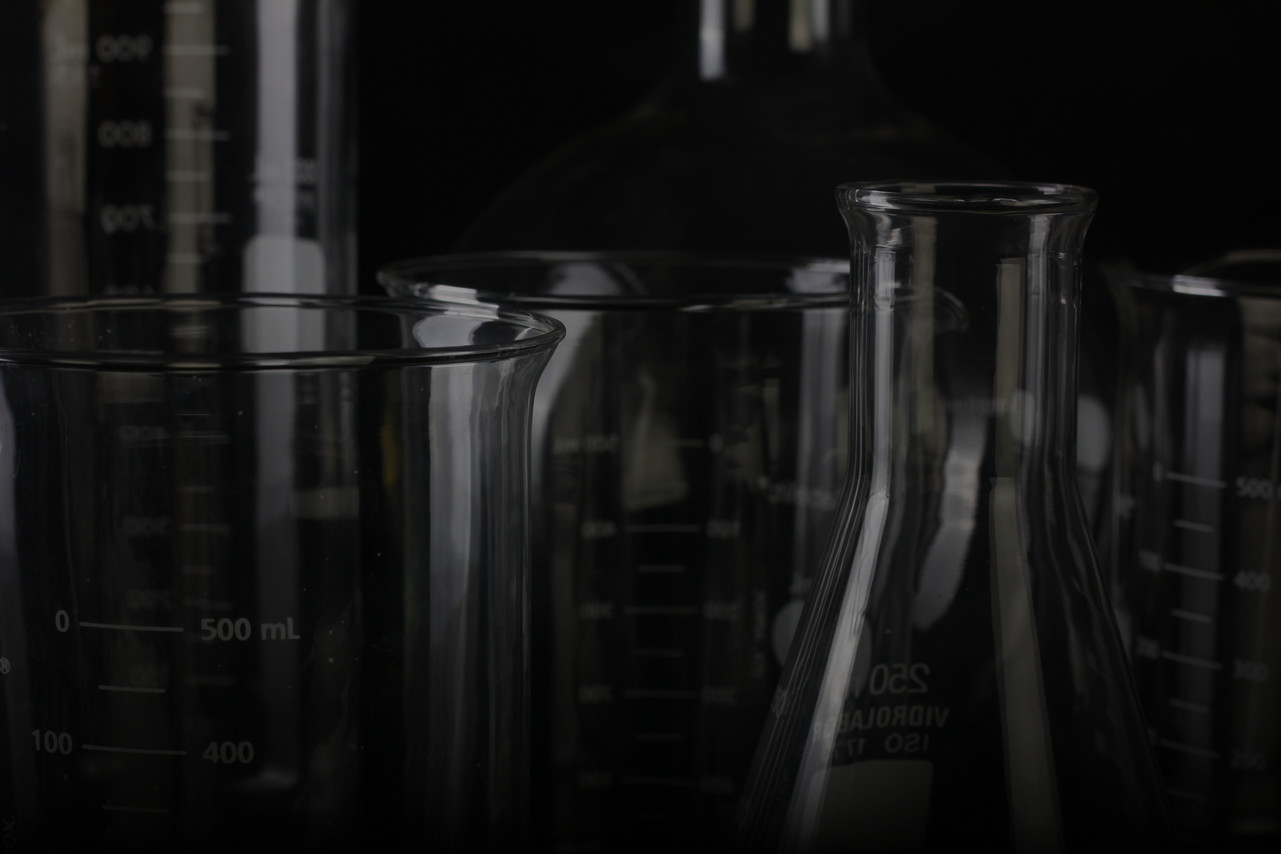 Laboratory glassware used in PolyBio System research